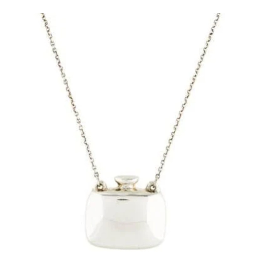 Tiffany & Co. square bottle necklace - silver